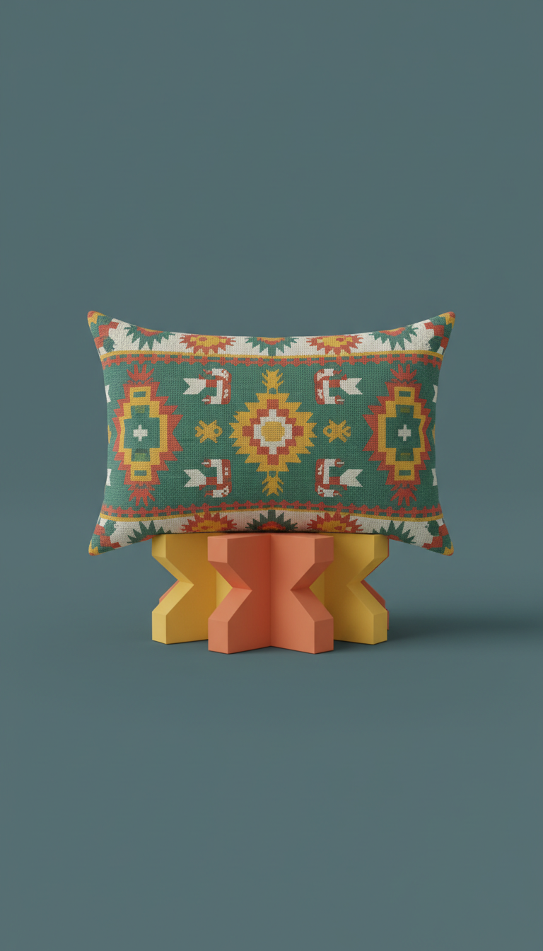 Cotton Aztec Cushion Removable Cover